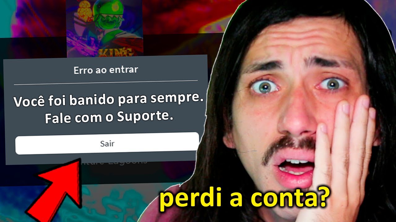 O DIA QUE EU FUI BANIDO do ROBLOX! 😱😡 *Não e mentira* 