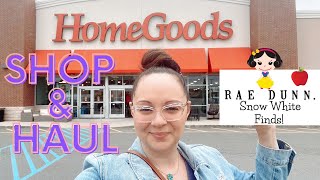 HOMEGOODS SHOPPING & AND HAUL | RAE DUNN DISNEY SNOW WHITE MUGS - HOW MANY DID I FIND? 🍎🍎