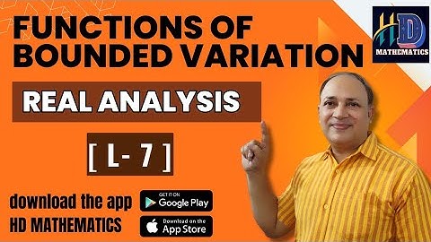 Bounded variation //L 7// real analysis Bsc maths Msc maths