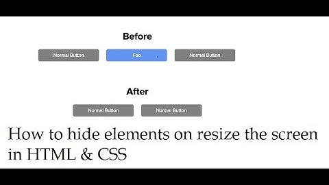 How to Hide and Show Element with CSS on Resize the Screen | Change properties using css || CSS