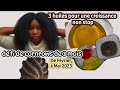 3 huiles que nous utiliserons pendant le défi cornrows de 3 mois pour la pousse rapide des cheveux