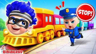 stop thief is choo choo train wheels police bus song toddler