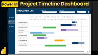 Power BI Project Timeline Dashboard Template | Gantt Chart | Multi-Project Tracking & Filters