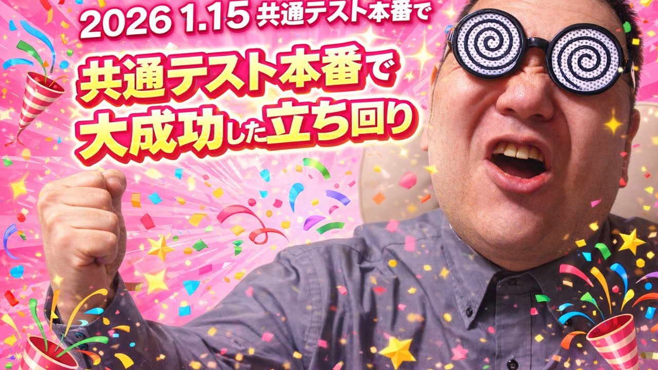 共通テスト本番で大成功した話。大学入試・難関大・医学部特訓　成績高上チャンネル～数学好きで英語が得意な参考書マニアより～