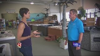 Amy the Face of MyINDY-TV visits Royal Spa to learn about the benefits of hot tubs