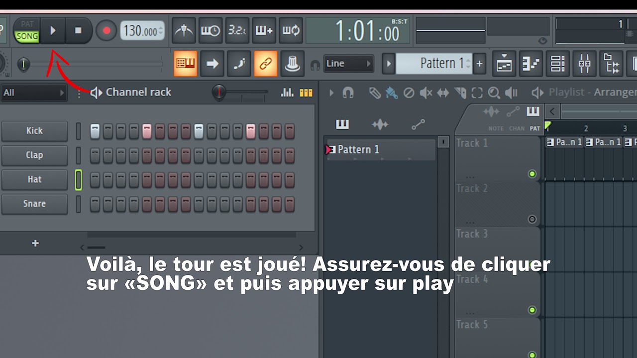 Créalab - tutoriel: comment créer un drum simple avec FL Studio - YouTube