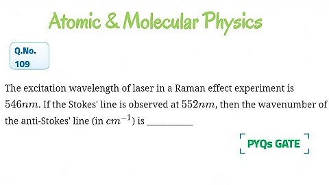 Question 109: Atomic & Molecular Physics |IIT- JAM|CSIR|GATE|JEST|TIFR|Geoscientist|Physics Lecturer