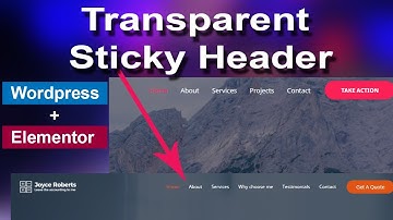 How to create a transparent header menu in wordpress with elementor | Bangla Tutorial