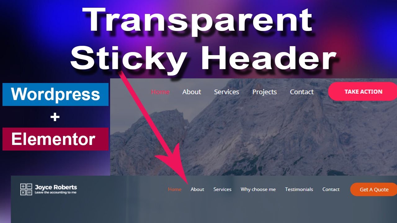 How to create a transparent header menu in wordpress with elementor ...