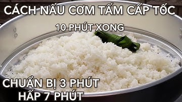 Cách nấu cơm tấm cấp tốc. 10 phút nấu xong một nồi cơm bạn có tin không. Cơm chín đều rất ngon.
