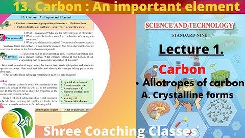 13. carbon : An important element class 9th | Maharashtra state board | lecture 1
