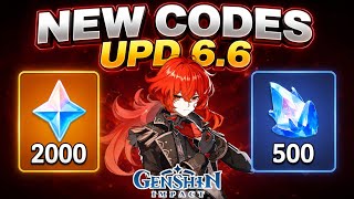 GENSHIN IMPACT! New 6.6 Redeem Codes | New Genshin Impact Codes 2026 | Genshin Code