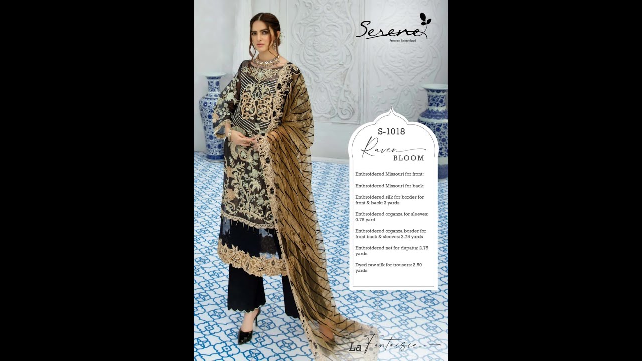 Serene Embroidered Chiffon Suits Volume 2