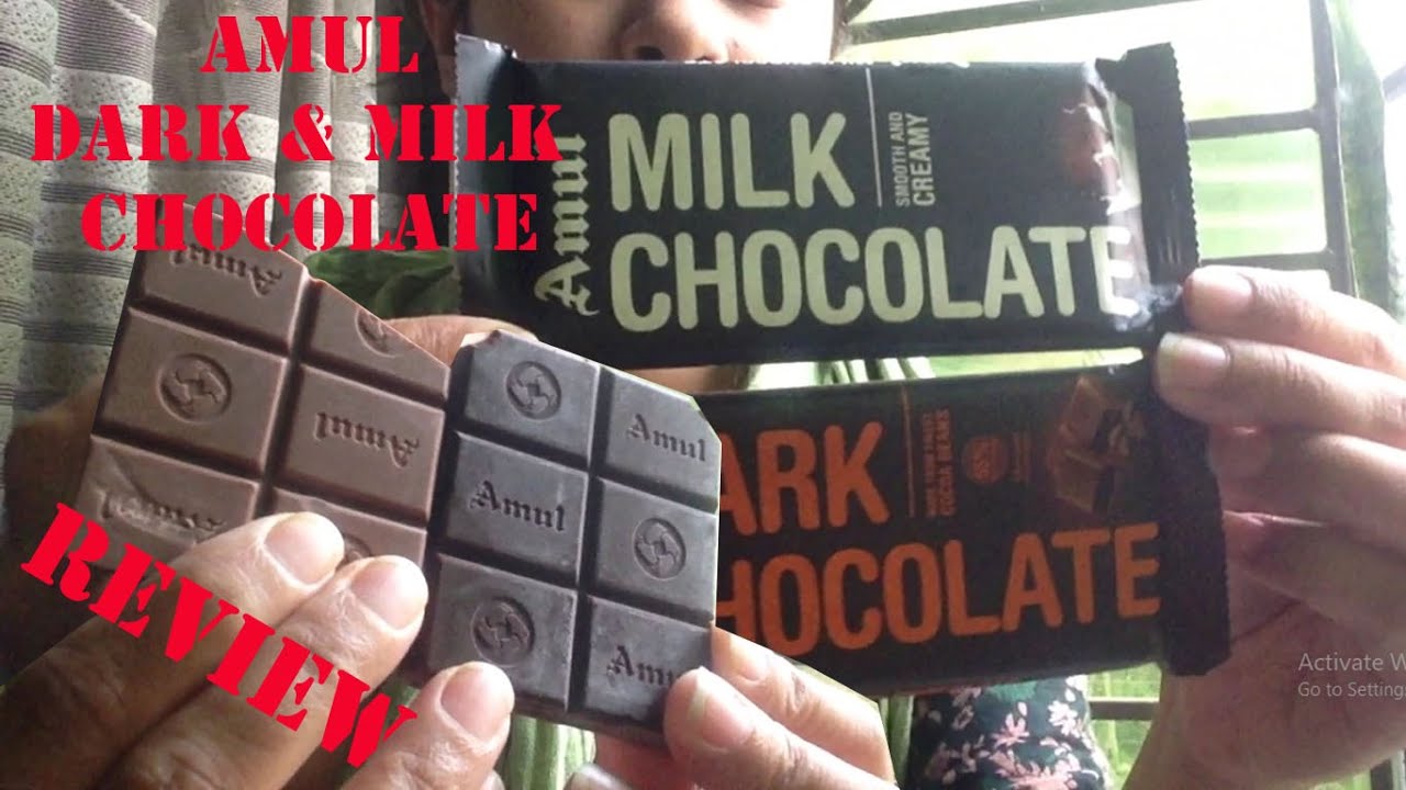 Amul Dark Chocolate Milk Cream Chocolate Review YouTube
