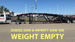 CAT scale of Dodge 5500 and Infinity GNW 500 Empty