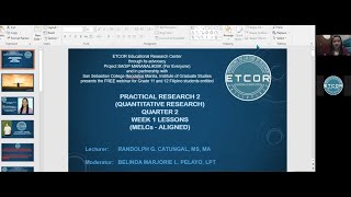 “Practical Research 2 (Quantitative Research) Quarter 2 Week 1 Lessons (MELCs-aligned)”