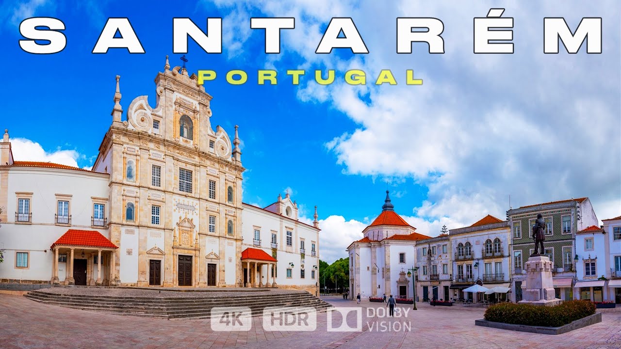 Сантарен Португалия🇵🇹: Современный город с готической историей. Пешеходная экскурсия в 4K