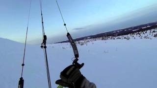 Snowkite at Skurufjell (Trysil, Norway)