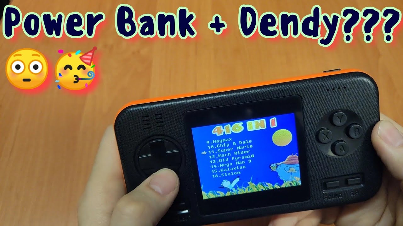 Power Bank + Dendy 416 в 1. Обзор портативной денди с мощной батареей. Или батарея мощная с денди :D