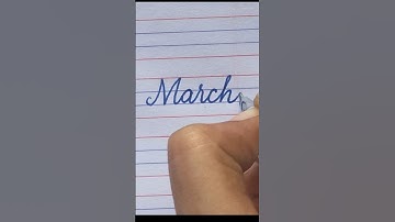 Write "March" in cursive writing #cursivewriting #march