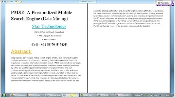 PMSE: A Personalized Mobile Search