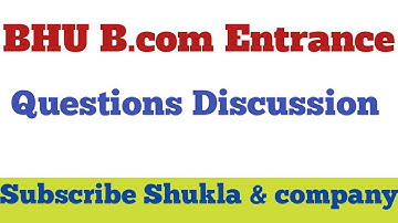Accountancy Test Answer #BHU B.com #entrance