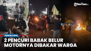 A Motorcycle Thief Was Beaten By Residents After Being Caught In The Act His Motorcycle Was Imme