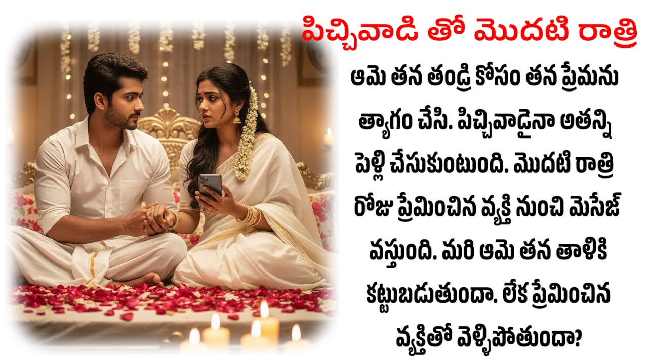 పిచ్చివాడితో మొదటి రాత్రి! మొదటి రాత్రి రోజు ప్రేమించిన వ్యక్తి నుంచి మెసేజ్ వస్తుంది. మరి ఆమె తన