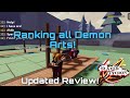 [UPDATED] Ranking and Showcasing all demon arts | Slayer Tycoon