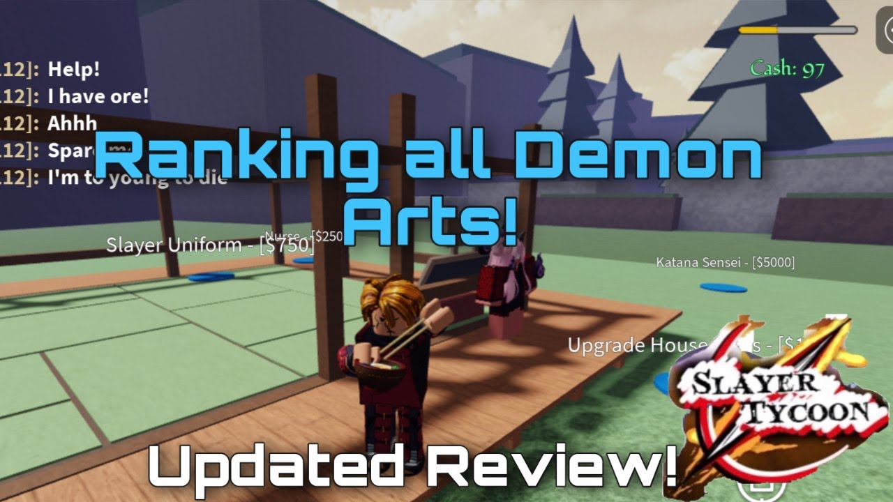 [UPDATED] Ranking and Showcasing all demon arts Slayer Tycoon YouTube