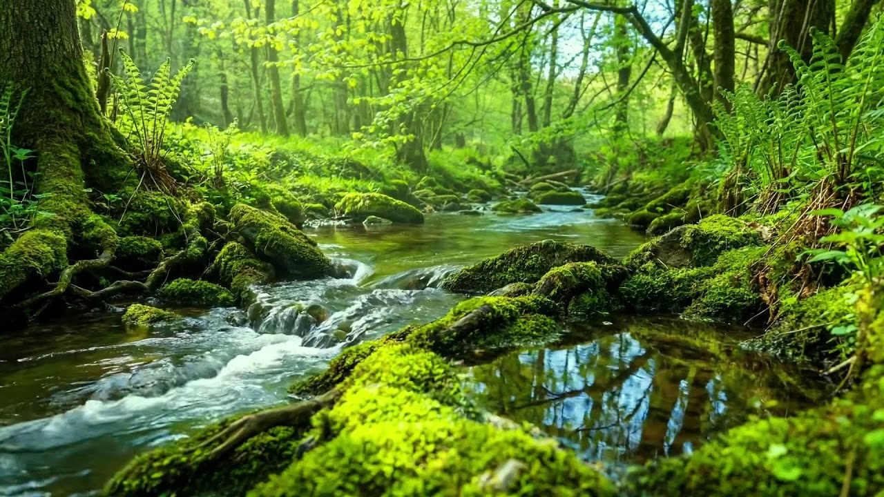 Forest Symphony, Gentle Stream Sounds and Chirping Birds, Relaxing Natural Ambience ASMR