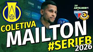 [Série B '26] Coletiva Mailton | Pré-Jogo Fortaleza X São Bernardo/SP | TV ARTILHEIRO