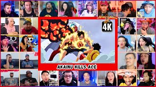 30 Reactors Akainu Kills Ace Mega Reaction Mashup - One Piece Episode 482 Mega Reaction Mashup