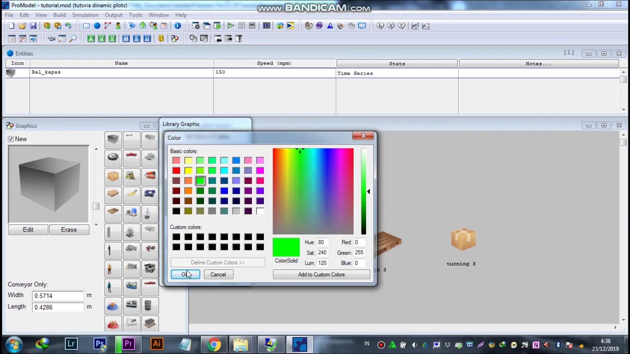Pada Software tutorian dynamic plots pada software promodel - YouTube