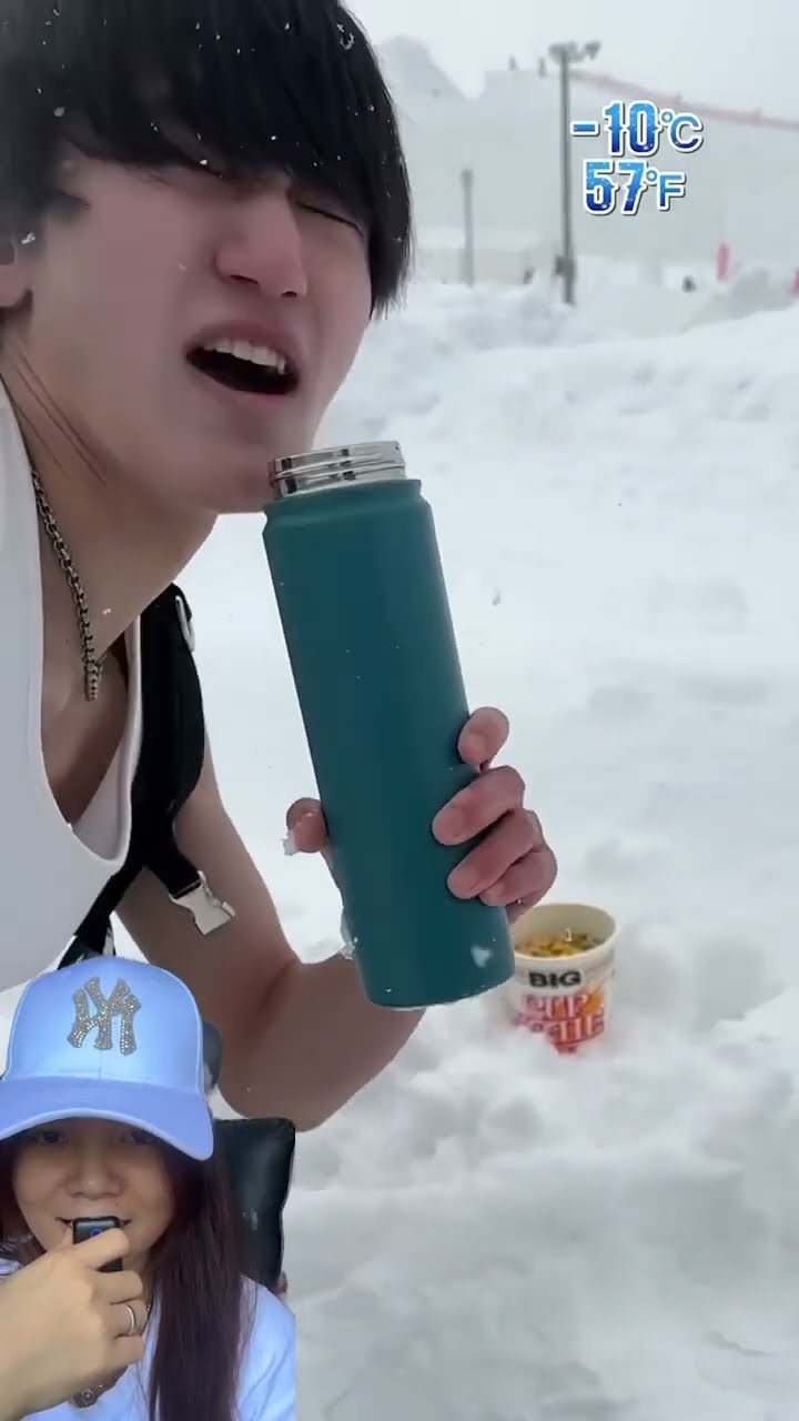 MAKAN MIE BEKU DI GUNUNG SALJU NAIK PESAWAT ⁉️#shorts #funny #dubbing