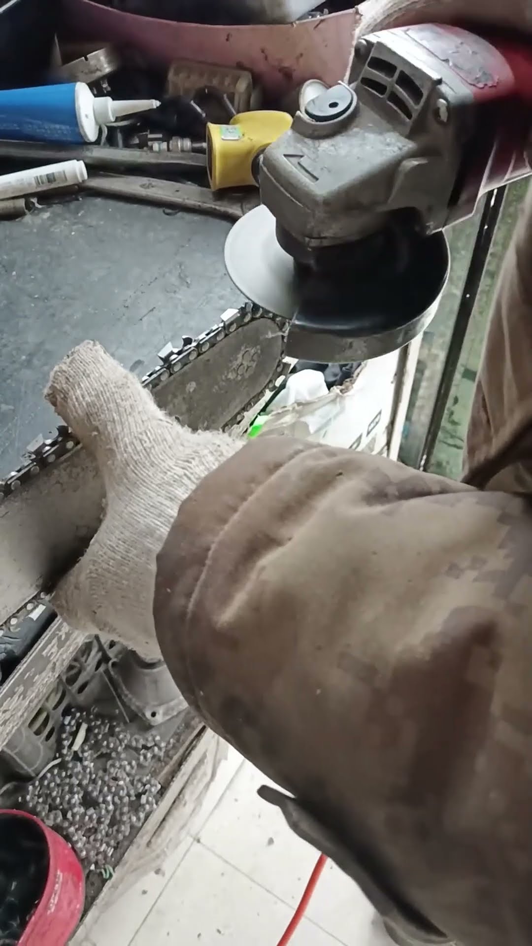 Chain limit gauge repair process- Good tools and machinery make work easy