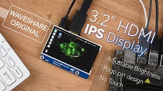 Waveshare 3.2inch HDMI IPS LCD (H), 480×800, Adjustable Brightness, No Touch, Supports Raspberry Pi