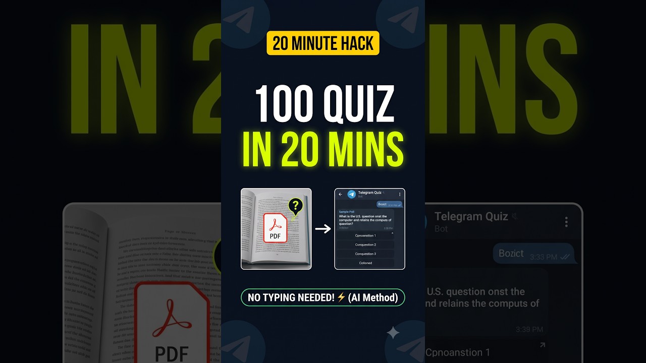 The Fastest Way to Make Telegram Quizzes (100 Questions in 20 Mins)