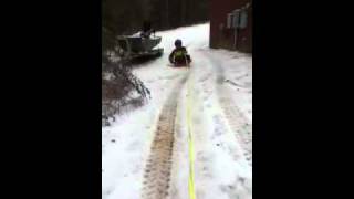 Redneck snow tubing wipeouts
