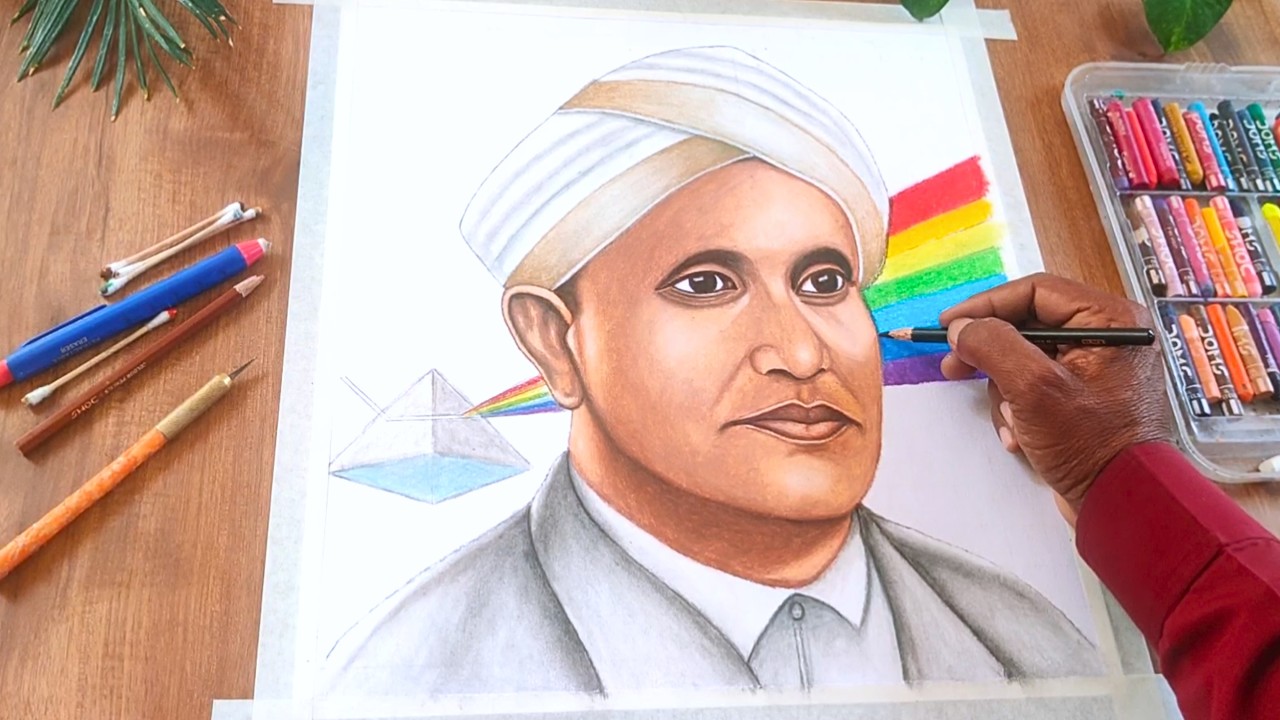 Cv Raman Experiments Draw How To Draw Sir C V Raman | Step By Step | Pencil Sketch | Colour ...