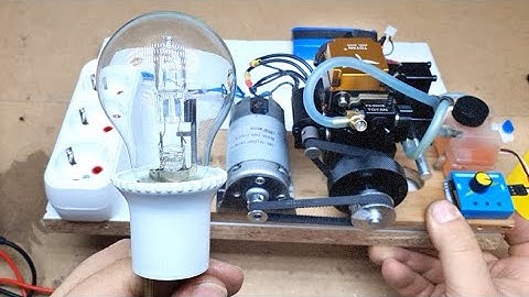 How to Make Generator with 4 Stroke Toyan RC Engine / Mini nitro motoru ile jeneratör yapımı #2