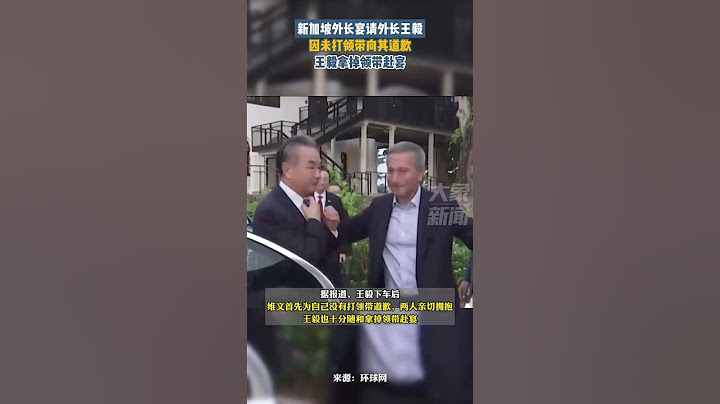 当地时间8月10日，新加坡外长宴请王毅，因未打领带向其道歉，王毅拿掉领带赴宴
