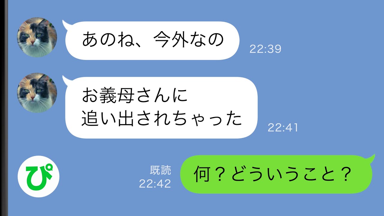 【LINE】専業主婦の嫁が出張中の旦那にSOS「お義母さんに家を追い出された」→嫁を毛嫌いしニート扱いする常識外れな母との絶縁を決意した旦那は...【総集編】