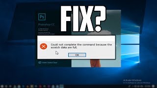 Fix Photoshop Showing 'could not complete the command because the scratch disks are full' Fix Photoshop Showing 'could not complete the command because the scratch disks are full'