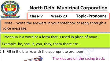 Class 4 English (9/12/21) Week 23 Pronouns @KNOWLEDGEKINGDOMsolution MCD Worksheet Class IV English
