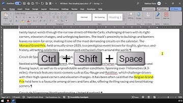 MS Word - Non-breaking space