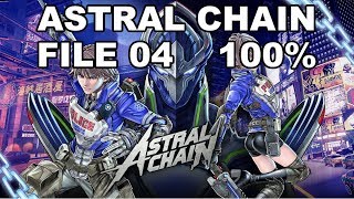 [Astral Chain] File 04 - 100% (Cases, Items, Photo Order, Toilet, Cat)
