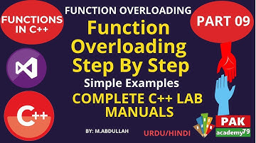 Function Overloading in C++ Urdu/Hindi | 2019