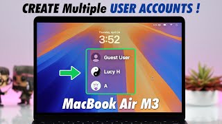 Macbook Air M3 How To Create A New User Account Step-By-Step