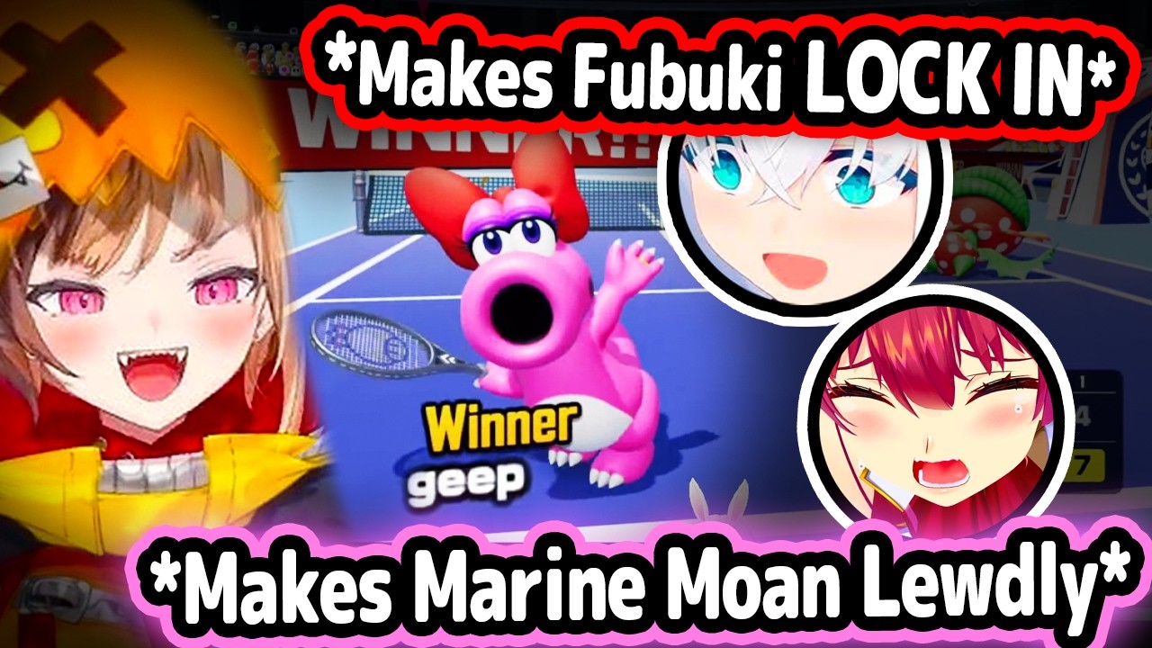 Gigi Caught HoloJP Off-Guard With Her Gaming Skills In Mario Tennis【Hololive】